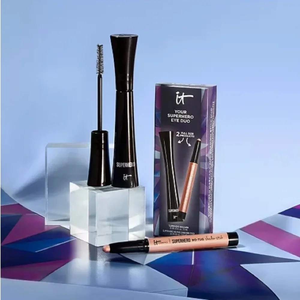 IT Cosmetics Your Superhero Eye Duo Mascara & Shadow Stick Set NEW